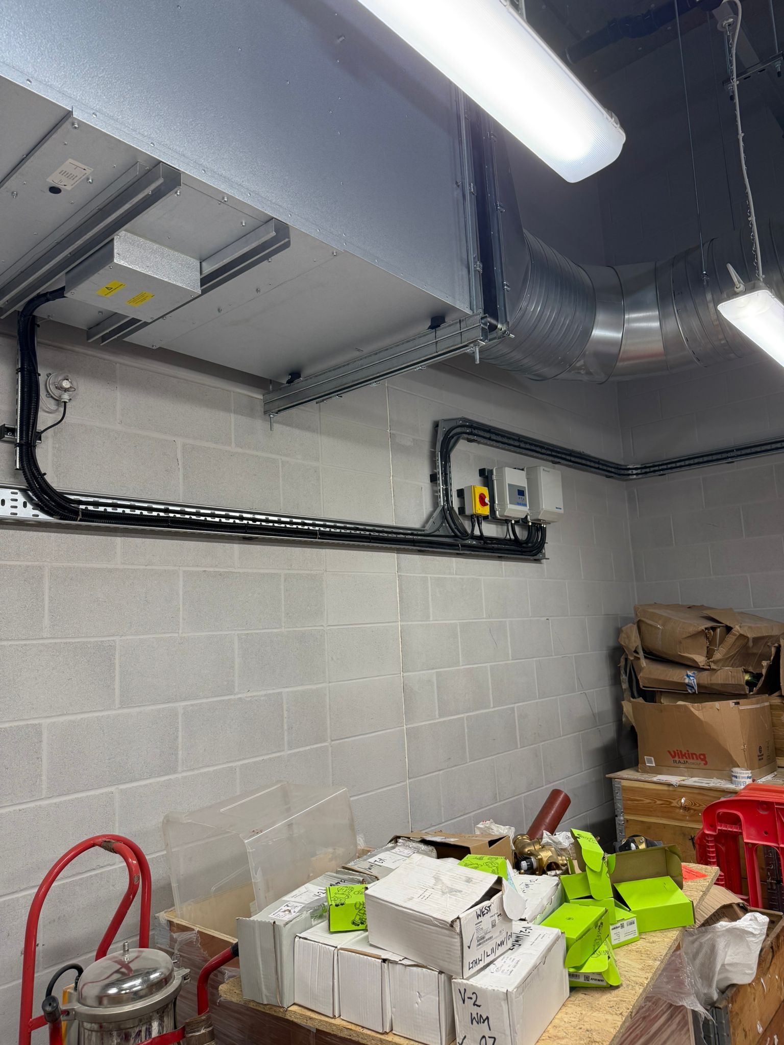 Ductwork controls and flexible containment runs